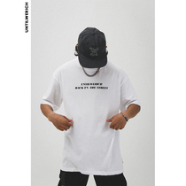  UNTILWERICH ORIGINAL COTTON SHORT-SLEEVED MENS TOPS RETURN TO THE STREET T-SHIRT LOOSE TIDE BASIC WILD COUPLE