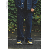  UNTILWERICH AMERICAN STREET RETRO HEAVY STITCHING TOOLING STRAIGHT LOOSE JEANS LUMBERJACK PANTS