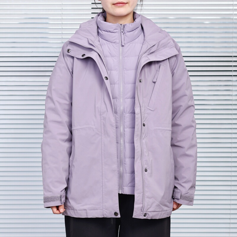 25 New Autumn and Winter Models of Columbia Women's Waterproof Gold Dot Goose down Three-In-One Jacket Xr7355