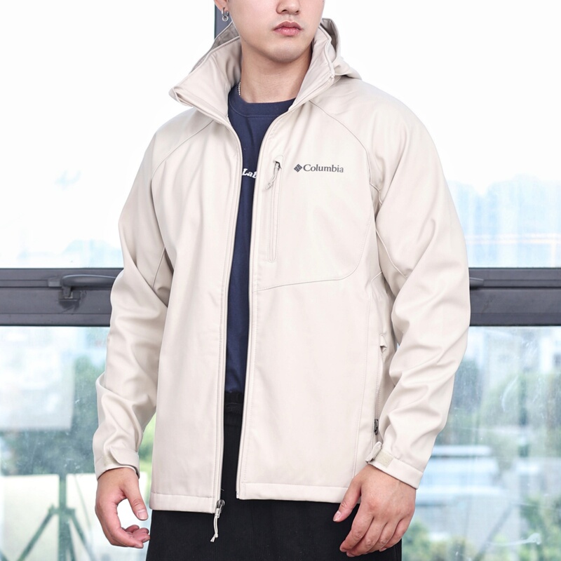 26 New Autumn and Winter Columbia Soft Shell Jacket for Men, Outdoor Water-Repellent Warm Jacket We6885