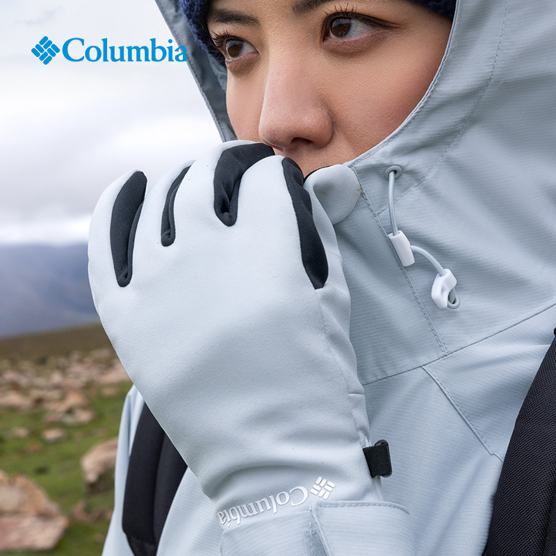 Columbia 25 New Autumn and Winter Women's Outdoor Water-Repellent, Windproof, Touch-Screen Soft Shell Gloves Cl1014