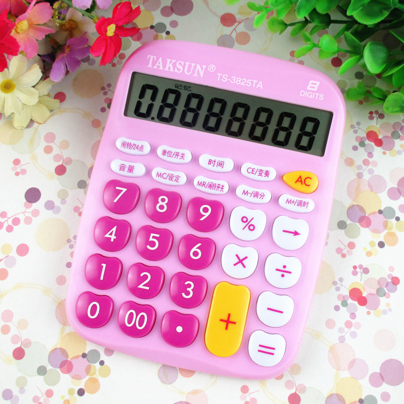 12-digit voice calculator Crystal big button cute financial computer Real person pronunciation report