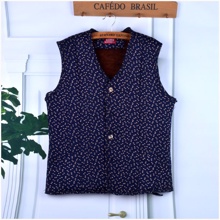 Mới mùa thu và mùa đông trung niên và tuổi già lạc đà ấm áp vest ấm thời trang in hoang dã dày vest ấm vest áo ba lỗ nam phom rộng