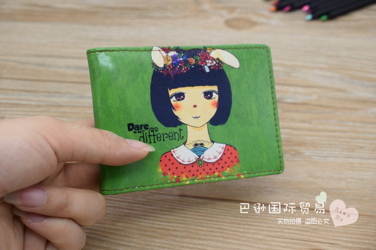 Phiên bản tiếng Hàn của gói giấy phép lái xe bằng da hoạt hình tài liệu da nam và nữ tài xế lái xe thẻ bằng lái xe cơ giới ví giấy phép lái xe ví đựng thẻ cho nữ