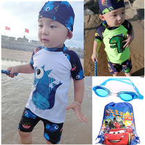 Boys' Swimsuit Children's Split Dry Quick Sunscreen Children's Swimsuit 1-2-3-4-5 Years Boys' Swimsuit