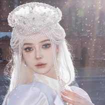 Pearl tiara Russian princess tiara Mongolian tiara
