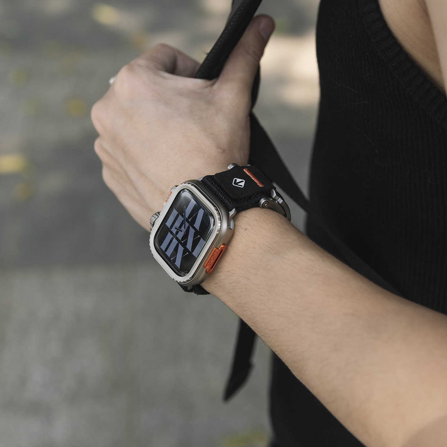 Nylon magnetic quick release Apple Watch strap