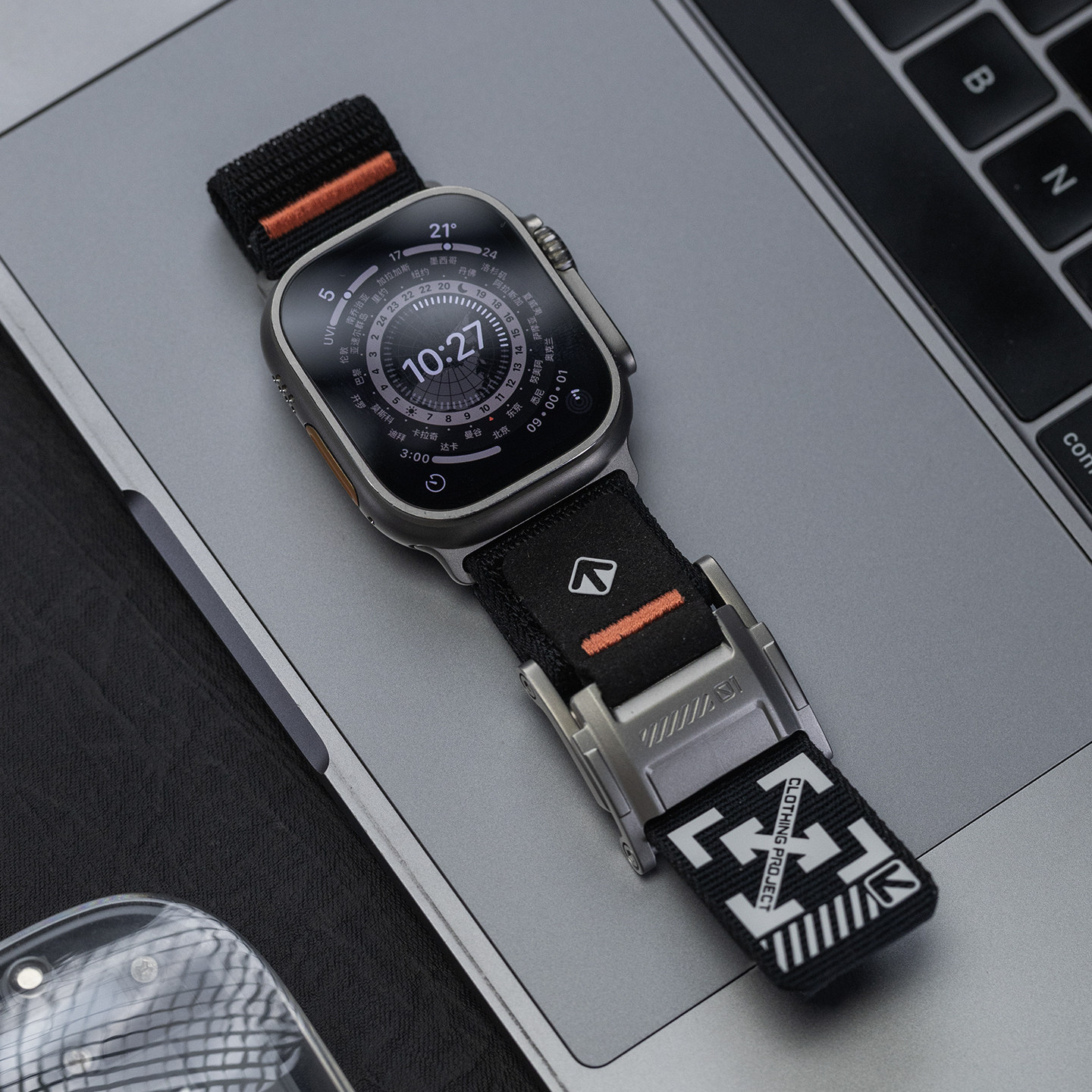 Magnetic quick release nylon Apple Watch strap