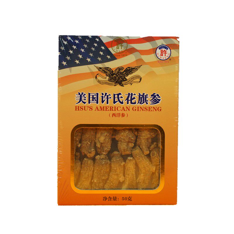 American Xu's American ginseng ginseng S114# ginseng 50g gift box Wisconsin ginseng can be sliced