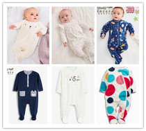 Spot next childrens clothing boys and girls velvet floral doll collar jumpsuit long climbing suit