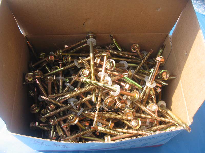 Macro-quite with cushion drill tail screw 4 8 self-tapping self-drilling colored steel tile dovetail screw 12 55 55 60 65 70 75