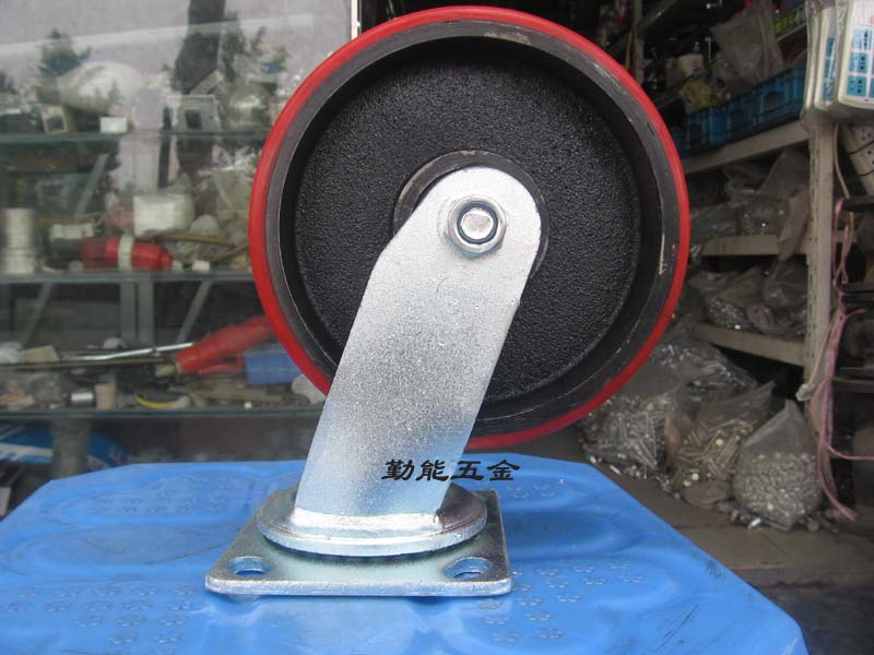 Shenfeng caster 6 inch super heavy duty caster 6*2 iron core PU steering wheel flat car universal wheel industrial equipment wheel