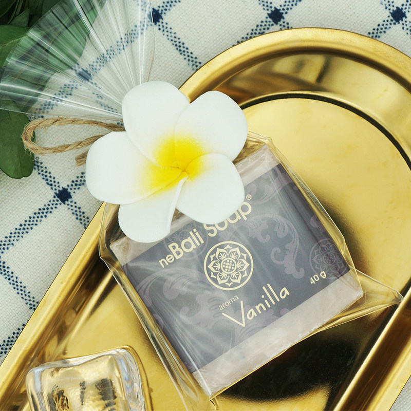 Bali soap (vanilla 40g) moisturizing Indonesia Bali specialty natural plant essential oil handmade soap