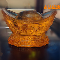 Ancient Law Glazed glazed numismatic coins Yuanbao Four Seasons Caixuan Opening Company to display Mid-Autumn Festival Keio Business Gift