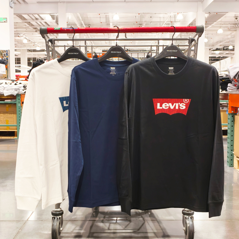 Costco Levis Men's Long-Sleeve T-Shirt Pure Cotton Crew Neck Pullover Base Layer Top Costco Levis Men's Long-Sleeve T-Shirt Pure Cotton Crew Neck Pullover Base Layer Top