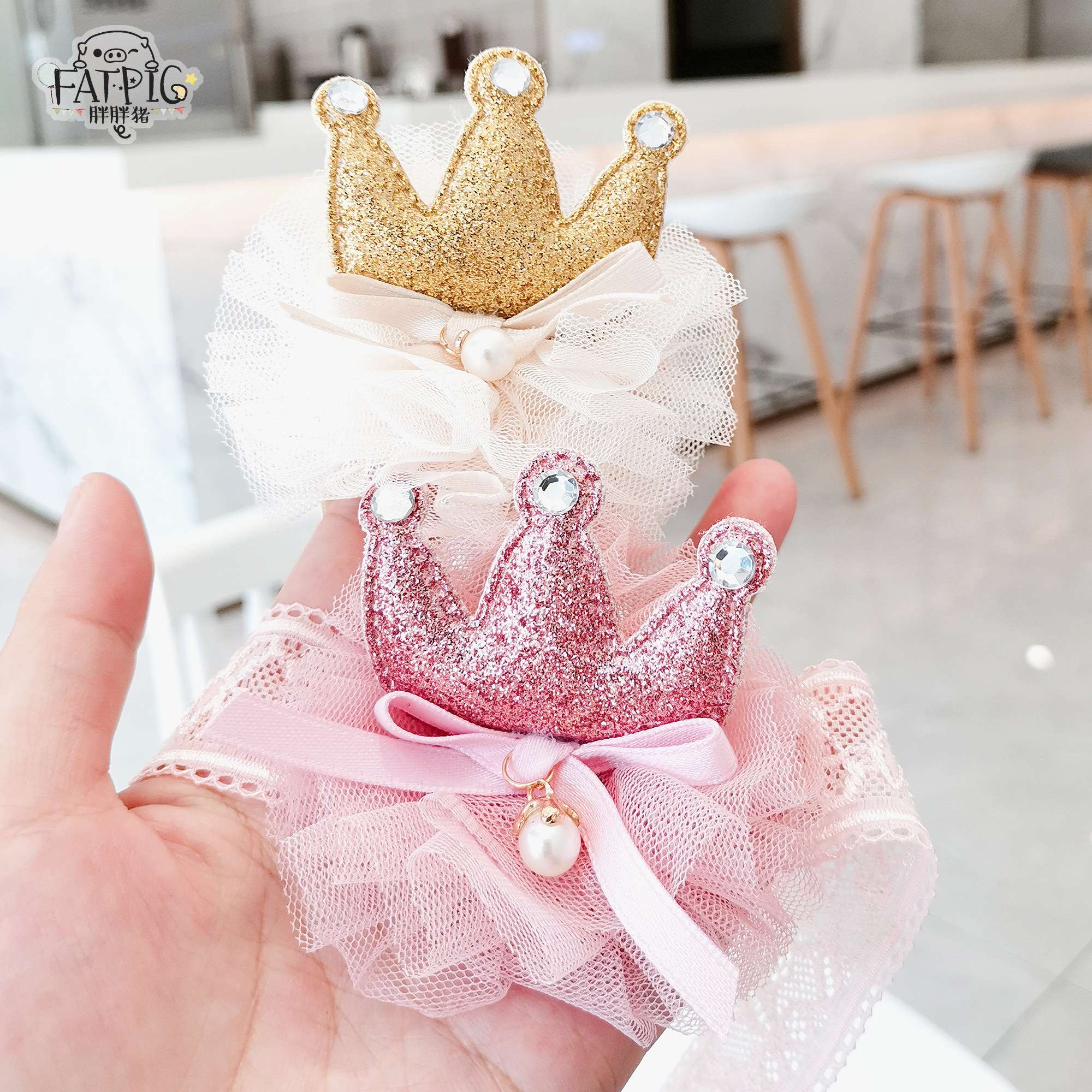 Korean version of female baby stereo crown hair with cute princess children hair adorned newborn baby hair hoop 0-3 years old-Taobao