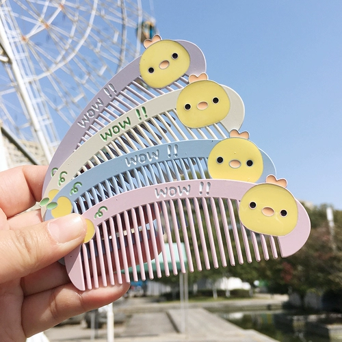 Мультяшный металлический монстр, портативная маленькая металлическая безвредная безопасная расческа для школьников, не повреждает волосы