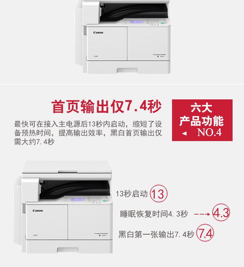 Máy in kỹ thuật số đen trắng của Canon IR2204L 2204N 2204AD in laser kỹ thuật số đen trắng - Máy photocopy đa chức năng