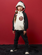 Custom black super pacifier shark shape coat childrens sweatshirt Japanese tide brand