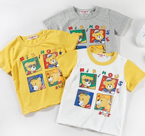 MIKI kids cartoon short sleeve t-shirt 20 summer Japanese bear print cute male and female baby fashion brand