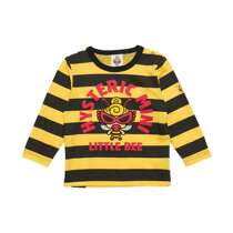 High-end custom black super pacifier new little bee long-sleeved T-shirt Japanese tide brand childrens top