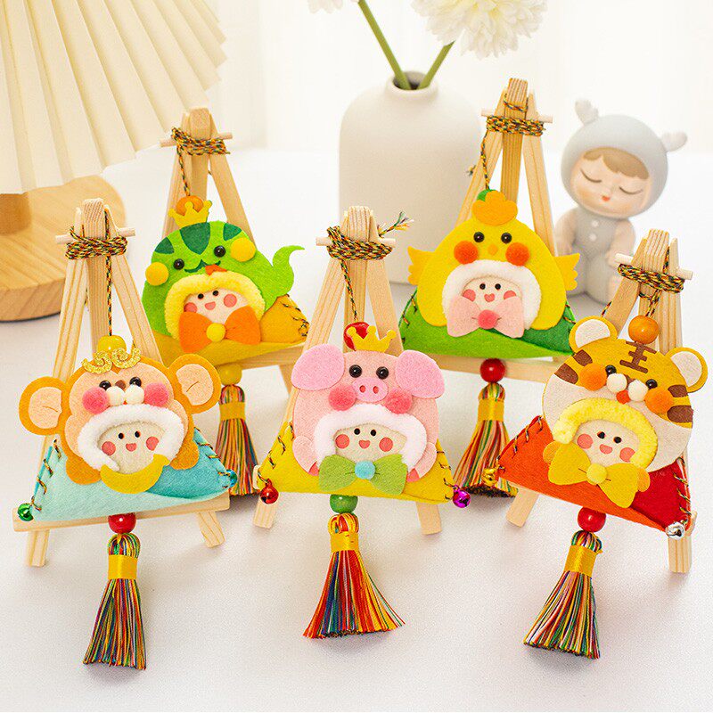 End of the Dragon Boat Festival Fragrant Bag of Fragrant Sack Diy Material Bag Handmade Children Homemade Mosaicai Unwoven Fabrics Pendant Kindergarten