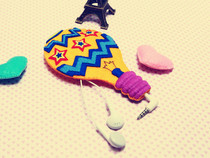 Non-woven hand DIY fabric material bag earphone bag adult manual non-cutting earphone cable storage finishing bag