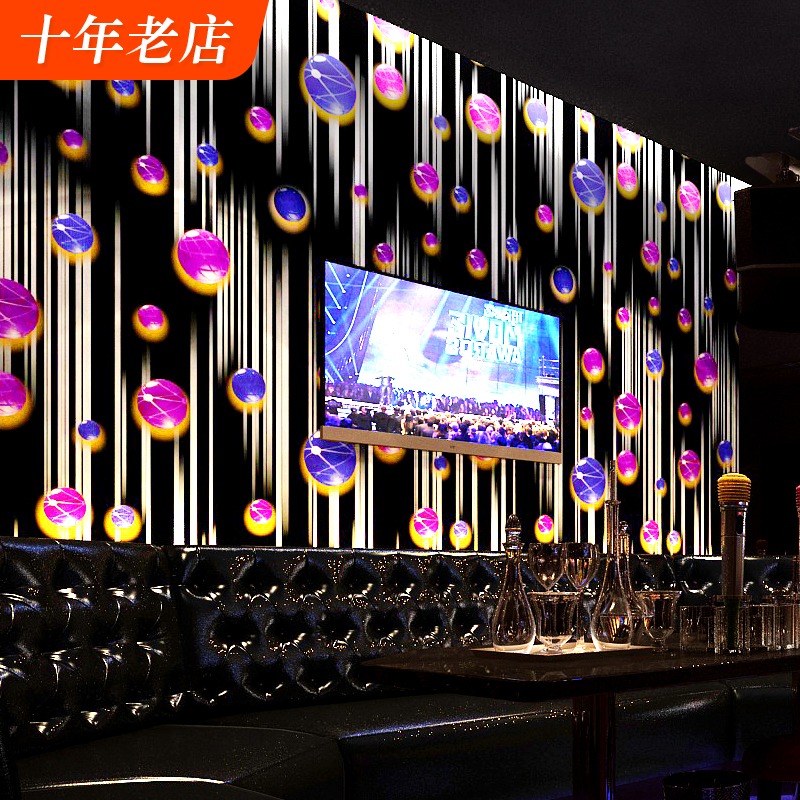 ktv wallpaper 3d reflective flash cabaret wall cloth theme box special hotel background wall corridor bar wallpaper