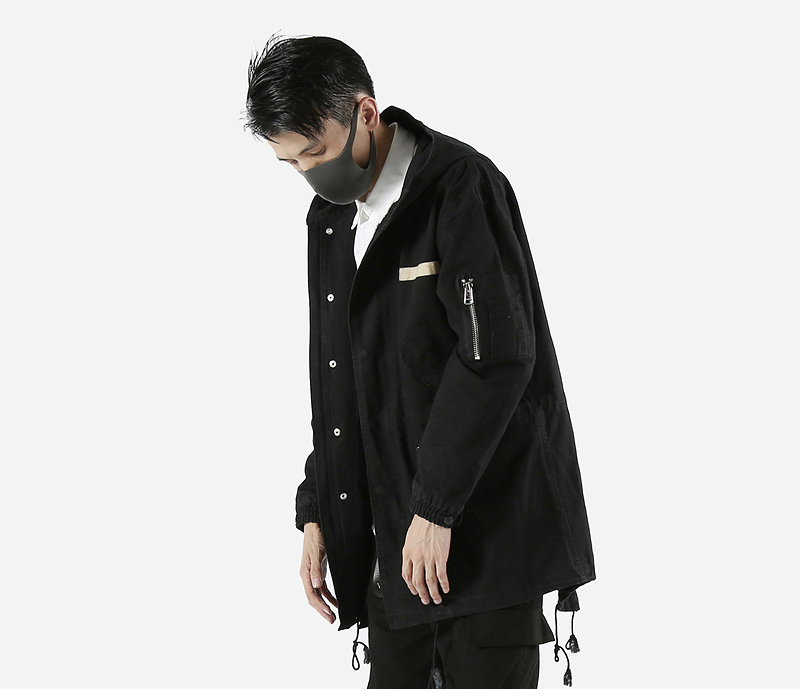 Tide thương hiệu Harajuku Nhật Bản retro nam gió hoang dã M51 dụng cụ Yu Wenle áo gió dài nam áo gió điều hoà