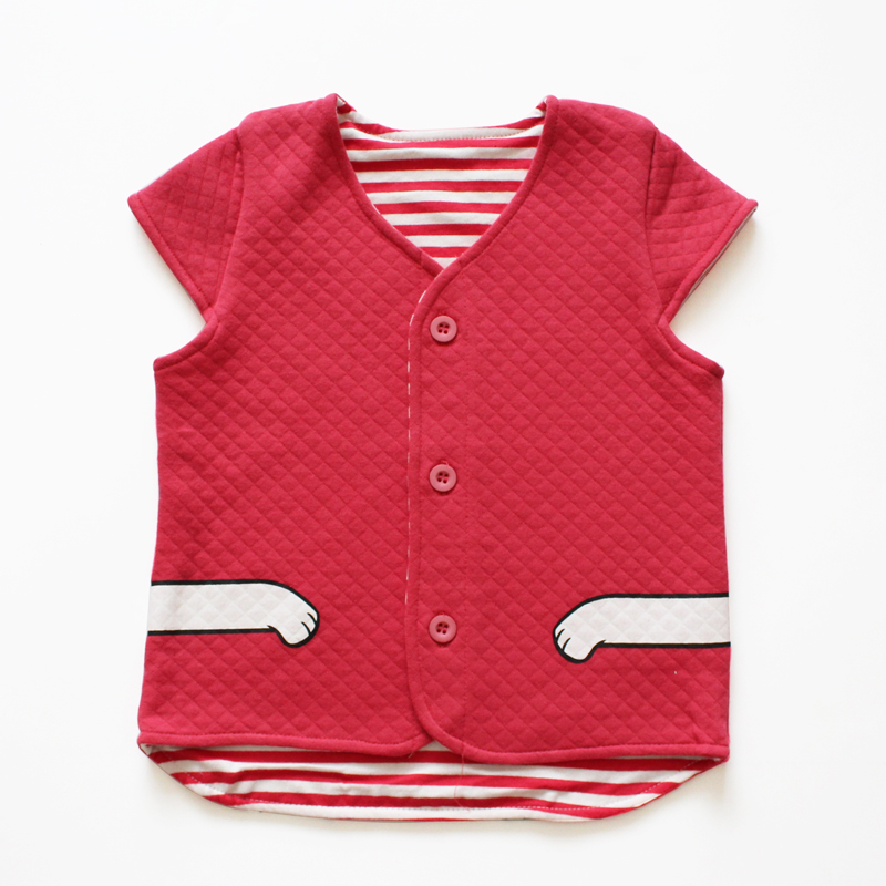Áo vest cho bé trai mùa thu / đông Các bé gái mặc quần cotton cotton ấm áp mặc vest 1-5 tuổi áo gile denim bé gái