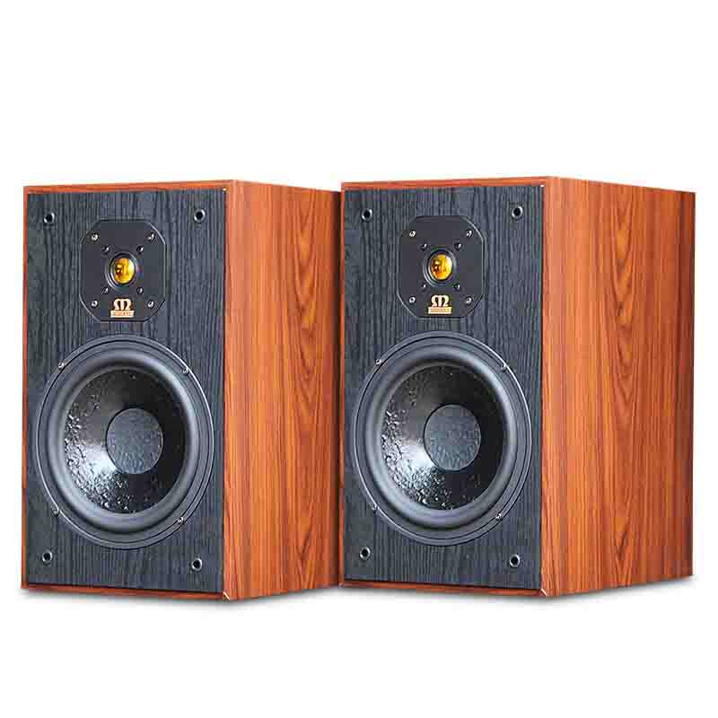 British imported 8-inch home bookshelf HiFi speaker audio titanium film fever passive wooden two-way high-fidelity