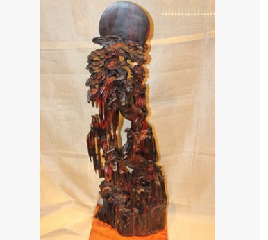 Lao Great Red Acid Branches Wooden Horses to Success Pendulum Pieces Wood Carving Twin Horses Running Red Wood Raw Wood Raw Shawma