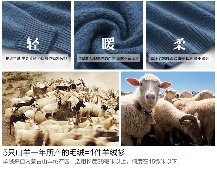 2018 nam trung niên mùa đông cổ tròn áo len cashmere dày áo len lỏng đôi sợi kích thước lớn áo len đáy - Áo len Cashmere blazer nam