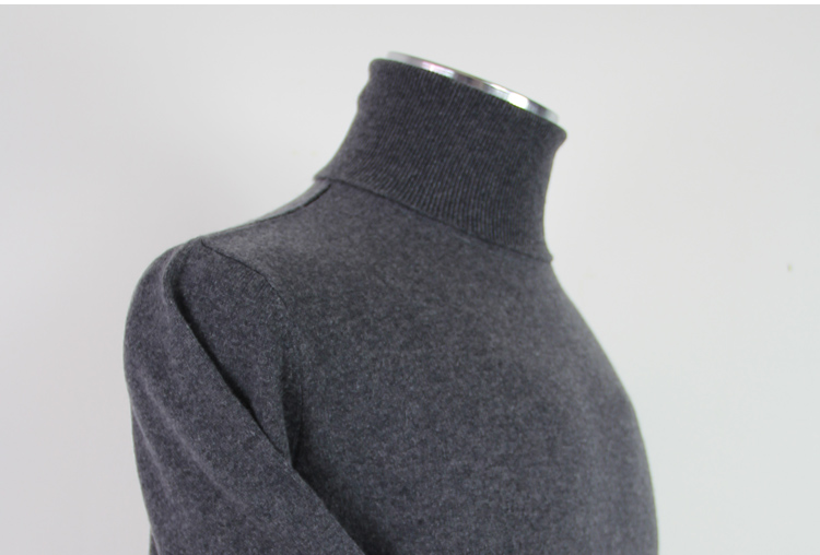 Mùa đông nam mới cao cổ áo len mỏng phần cashmere thiết lập đáy Slim áo len dệt kim màu rắn hoang dã - Kéo qua vest nam