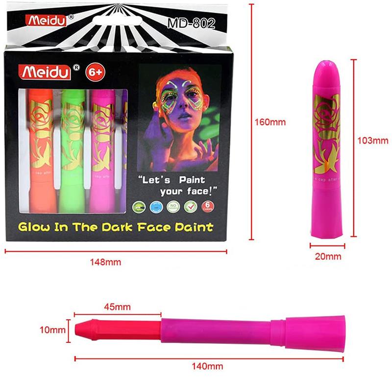 Карандаши детские glow in the dark face paint halloween marker face body paint Карандаши детские glow in the dark face paint halloween marker face body paint