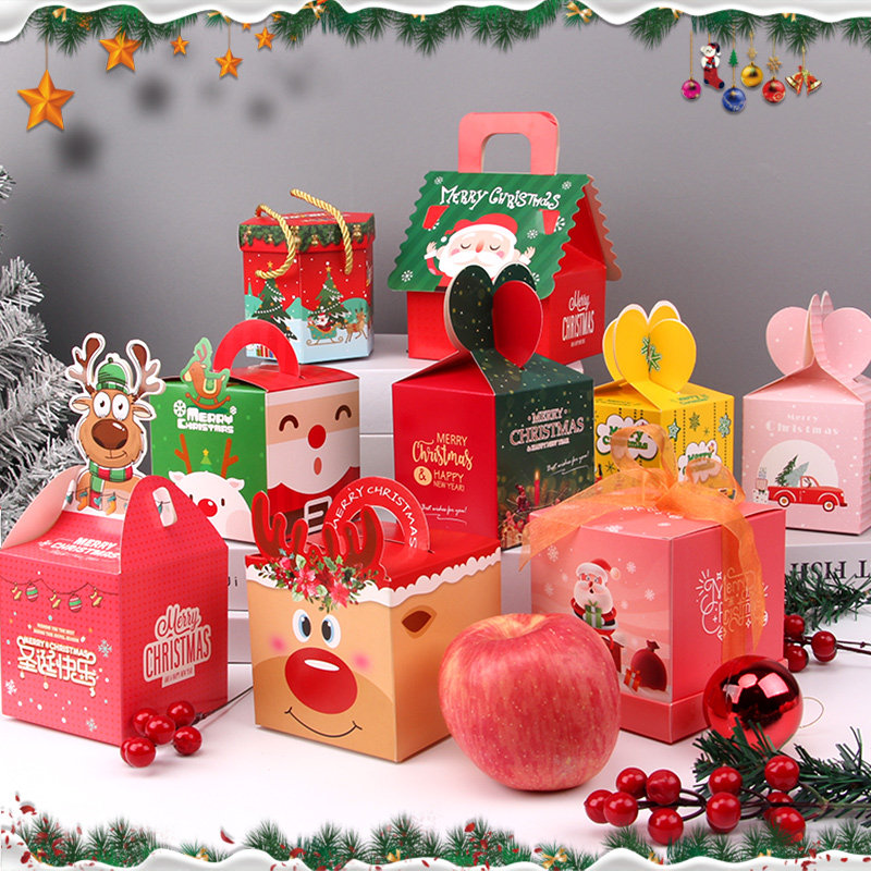 Shenzhen warehouse delivery Christmas apple box candy box Christmas decoration Christmas Eve Christmas fruit packaging a variety of gift boxes