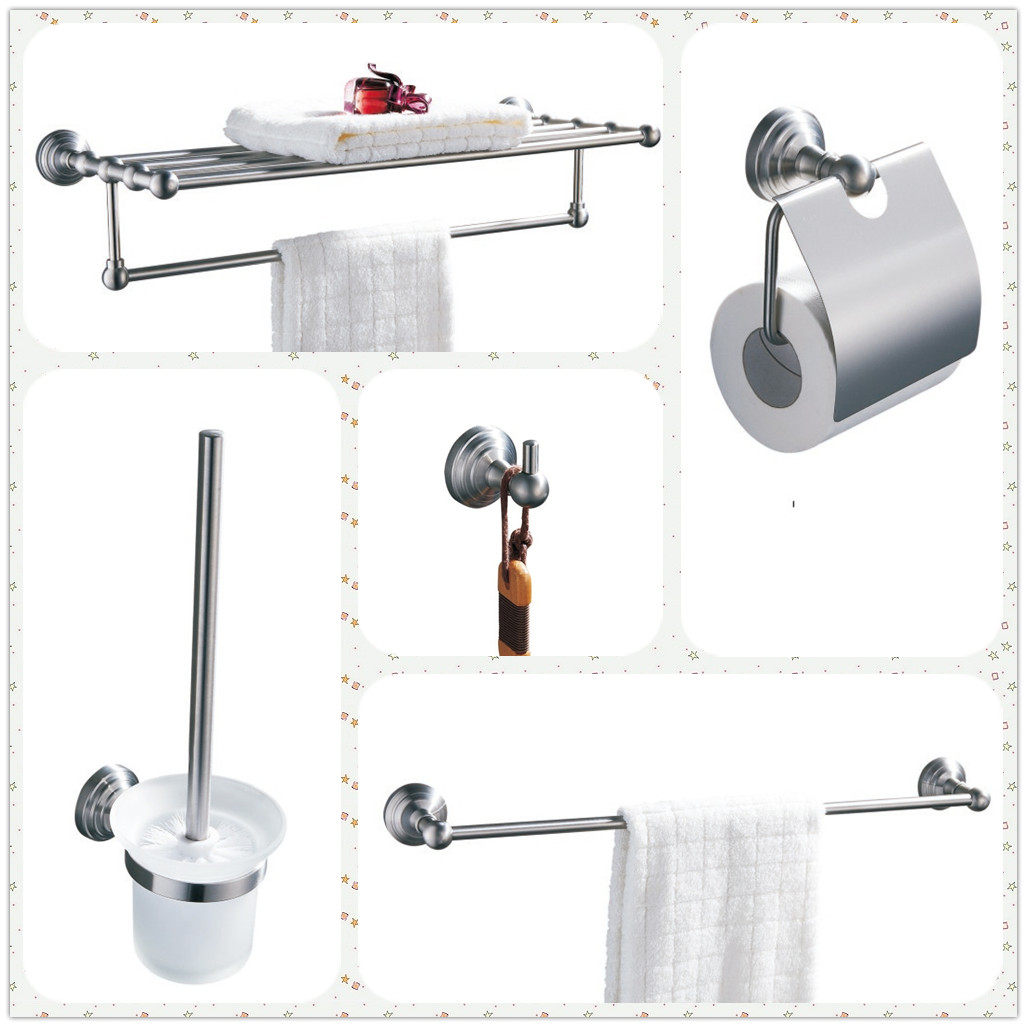 OEM European pure 304 stainless steel brushed double towel rack towel rack bathroom rack fashion popularity