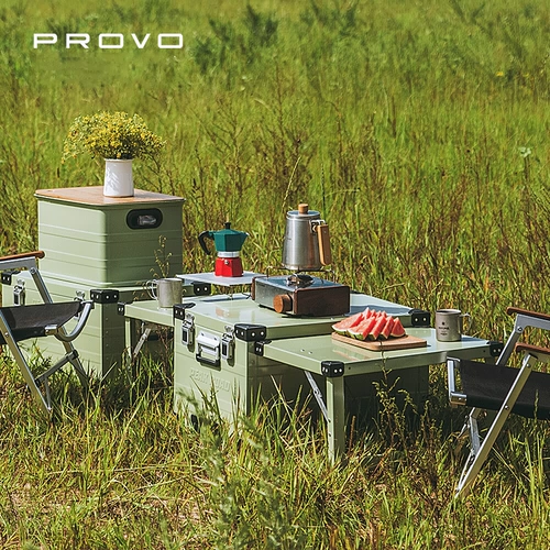 Дорожный складной металлический ящик для хранения для кемпинга для авто, снаряжение, чемодан, алюминиево-магниевый сплав