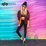 Alpha Alpha Industrial MA-1 Женская летная куртка MA1 Теплая, ветрозащитная и водонепроницаемая модная хлопковая куртка