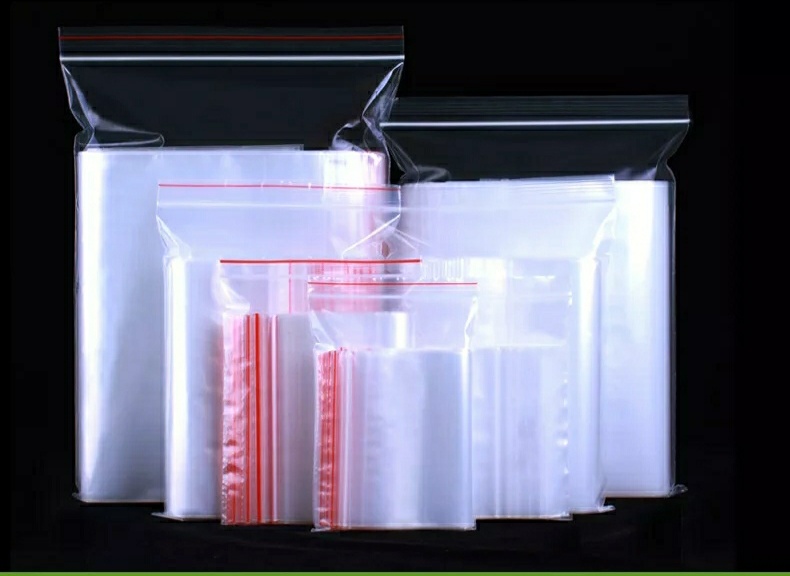 Thickened transparent self-sealing bag Sealing mouth plastic bag Small fresh storage food bag Large packaging bag