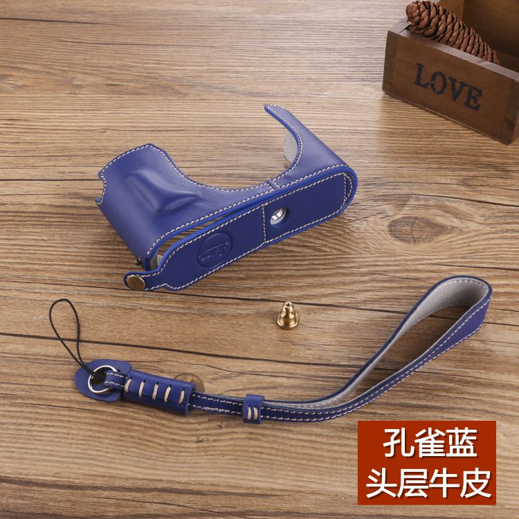 TXZ original handmade cowhide Leica Q2 leather case Leica q2 half sleeve protective cover handle base camera bag rope