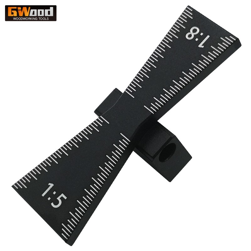 Aluminum dovetail line drawing device All-aluminum one-piece material scribing device Small woodworking tools DIY mortise and tenon dovetail mortise and tenon mortise and tenon mortise and tenon