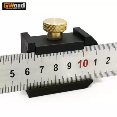 Steel ruler positioning block Woodworking scribing locator Steel ruler fixing block Ruler scribing stopper Aluminum alloy material