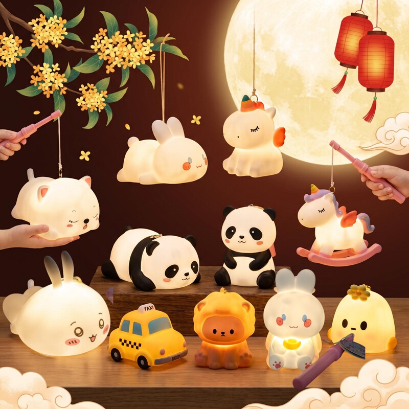 Mid-Autumn Festival Children's Lantern Handheld Light-Up Cartoon Small Lantern 2026 New Creative Toy Cute Rabbit Lantern Mid-Autumn Festival Children's Lantern Handheld Light-Up Cartoon Small Lantern 2026 New Creative Toy Cute Rabbit Lantern