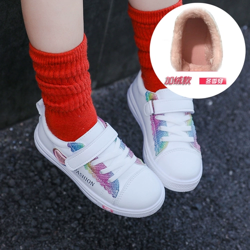 Детская белая обувь, дышащая модная универсальная спортивная обувь, танцующие кроссовки, 2019, осенняя, в корейском стиле