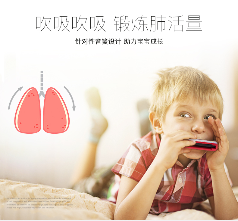Merlot Harmonica đồ chơi trẻ em bé mới bắt đầu nhạc gió nhạc cụ phim hoạt hình động vật bằng gỗ giai điệu piano bộ nhạc cụ đồ chơi