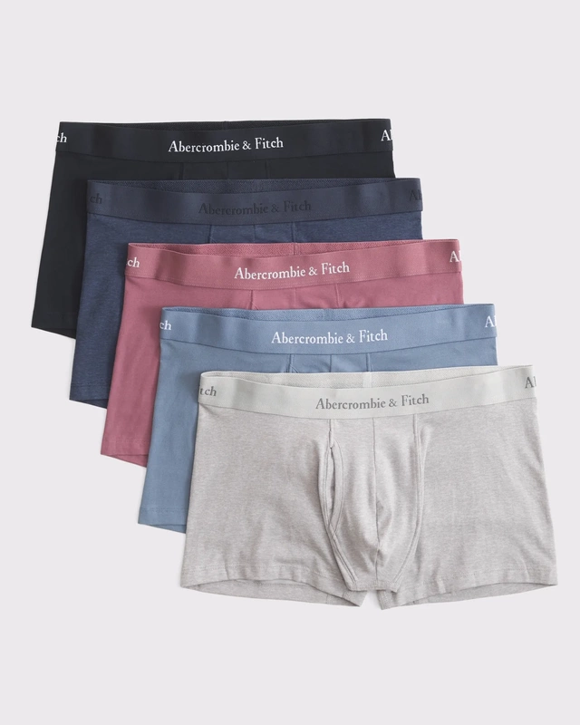 Authentic Af Men's Clothing 5-Pack Skin-Friendly, Comfortable, Stretchy Mid-Waist Boxer Briefs