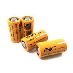 HIBATT 18350 1300mAh 30A 3.7V 전동 공구 밝은 손전등 전원 리튬 배터리