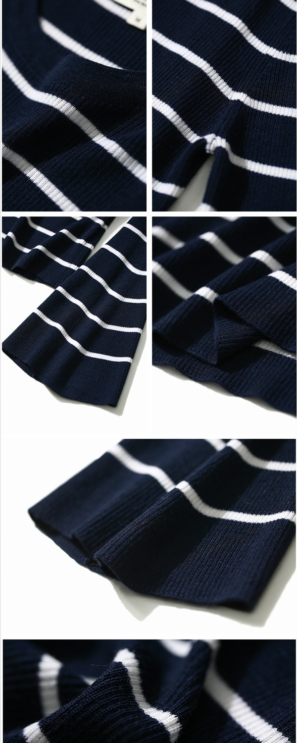 WZT01058 Jasmine Collection 16-pin thun co giãn Slim len len tay áo len Úc áo khoác len cardigan nữ