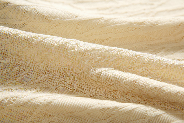 Jasmine thanh lịch thanh lịch đi lại linen + lụa mùa hè mỏng đan top MLETZ251 áo khoác mỏng nữ